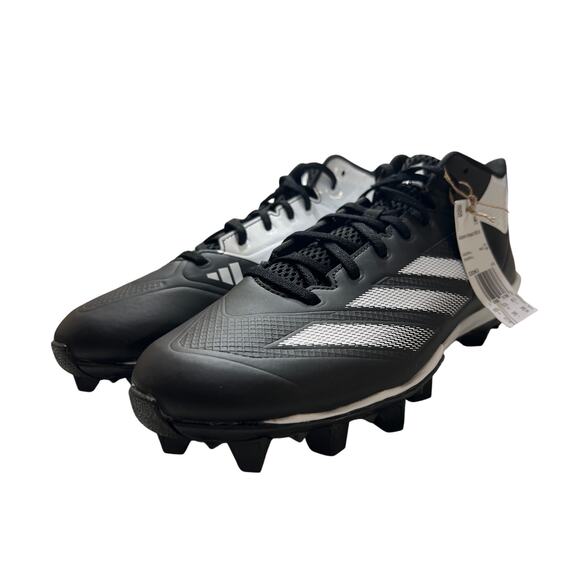 Adidas Men\'s Adizero Impact Molded Baseball Cleats Black White Size 11 New main image 4